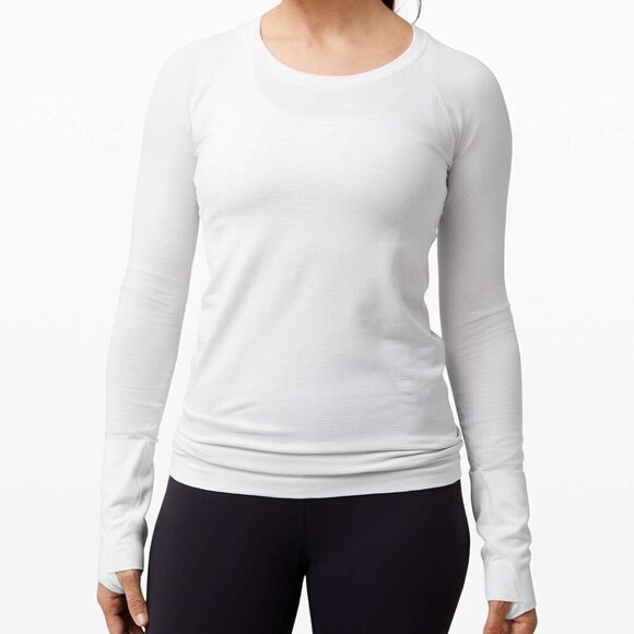 NWT Lululemon Swiftly Tech Long Sleeve 2.0 - 12 White - Picture 1 of 8